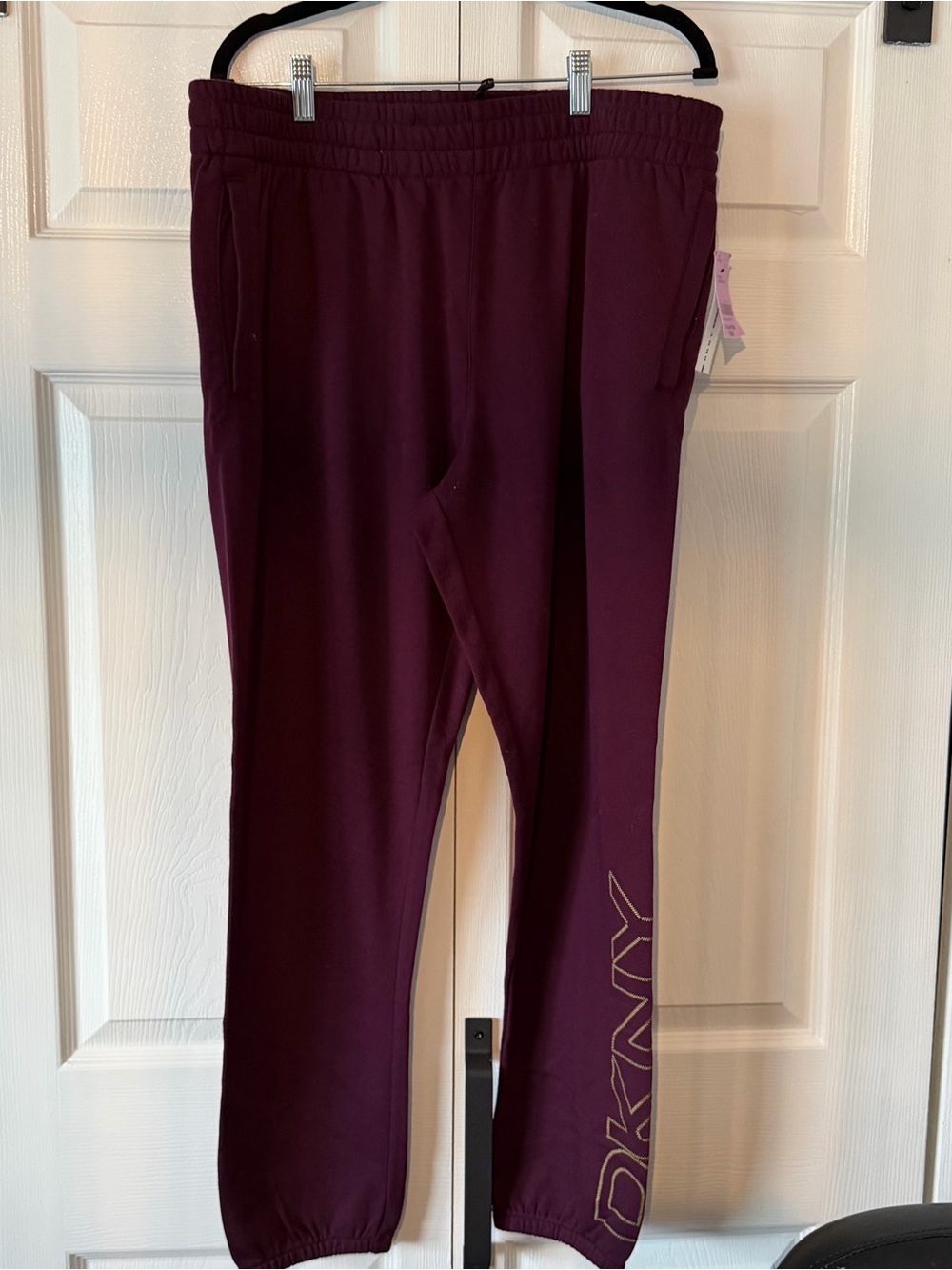 DKNY Maroon Jogger Sweatpants